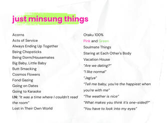 just minsung things!